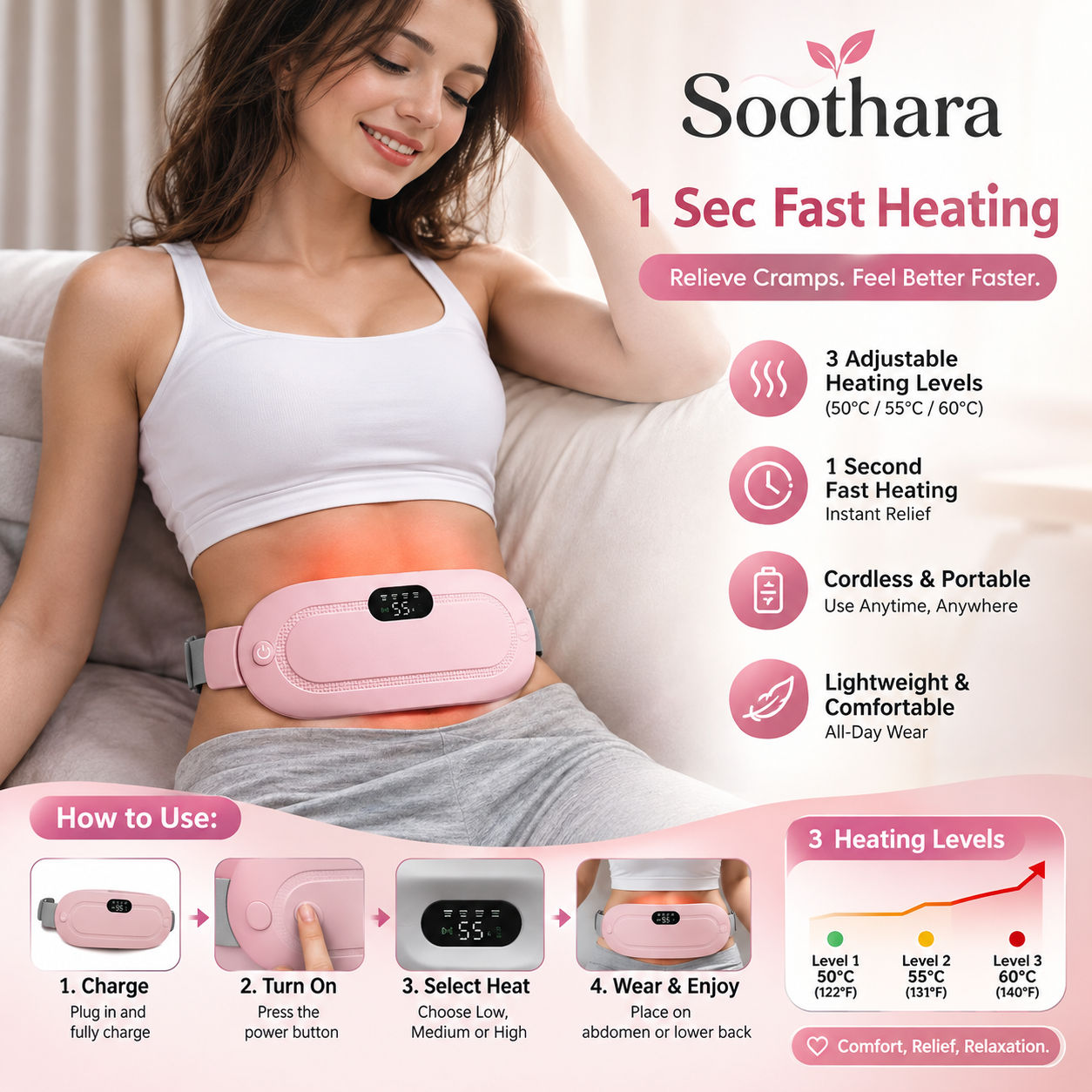 Smart Menstrual Heating Pad